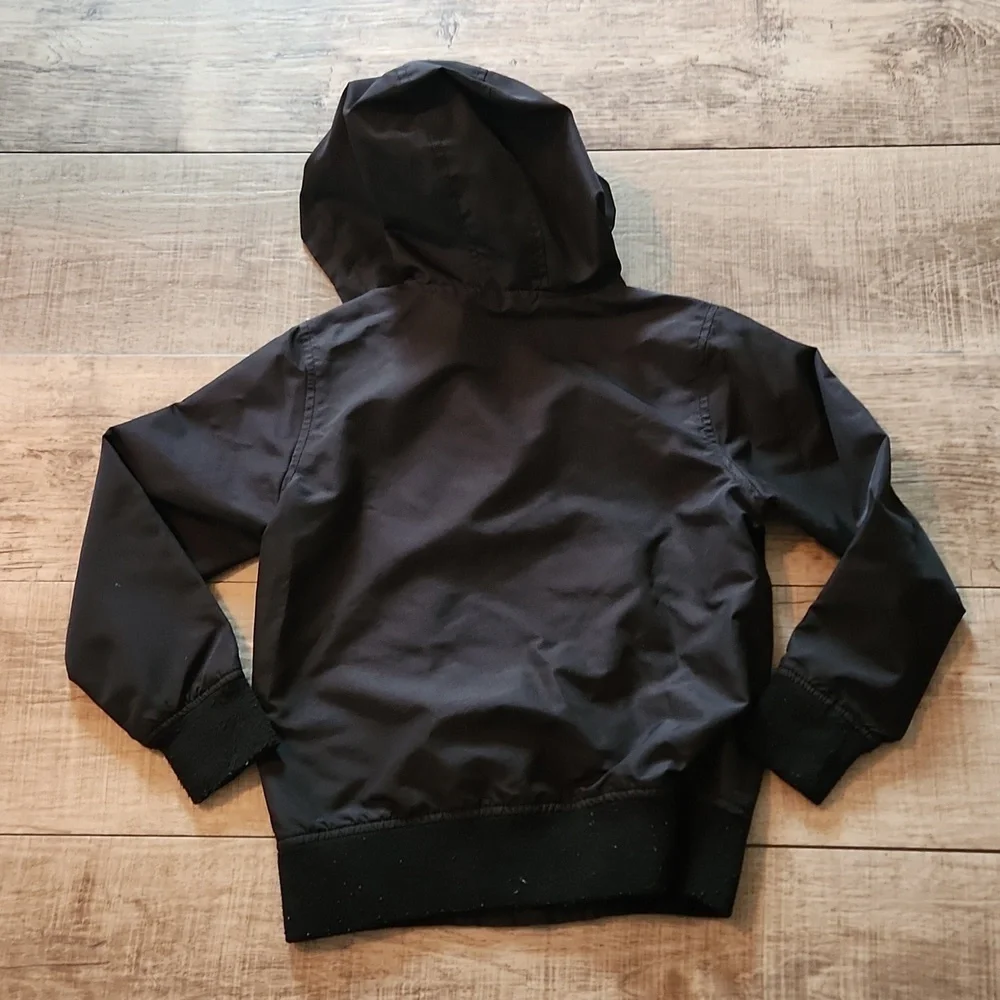 Place Black Zip Up Windbreaker Jacket